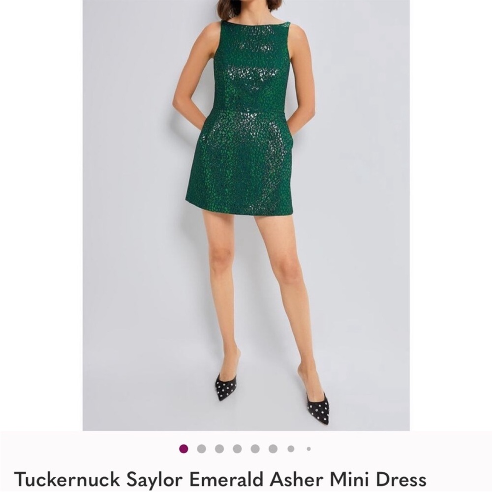 SAYLOR Emerald Sequin Mini Dress